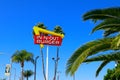 IN-N-OUT BURGER sign. American chain of Fast Food Restaurants with locations primarily in the Southwest and Pacific Coast