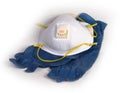 N95 respirator mask with gloves Royalty Free Stock Photo