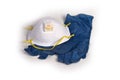 N95 respirator mask with gloves PPE isolated Royalty Free Stock Photo