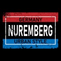 N rnberg vector lettering in German, it`s German name of Nuremberg. German lettering. German city name and city spelling