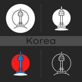 N Seoul tower dark theme icon