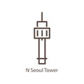 n seoul tower. Vector illustration decorative design