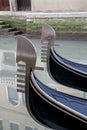 The metal bow ferro of the gondola of venice
