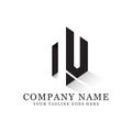 NV negative space logo designs, creative logo inspiration