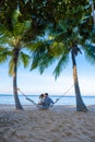 Na Jomtien beach Pattaya Thailand, white tropical beach during sunset in Pattatya Najomtien