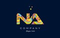 na n a colorful alphabet letter logo icon template vector