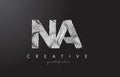 NA N A Letter Logo with Zebra Lines Texture Design Vector.