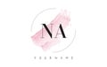 NA N A Watercolor Letter Logo Design with Circular Brush Pattern