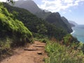 Na Pali Coast Cliffs on Kauai Island, Hawaii - Kalalau Trail. Royalty Free Stock Photo