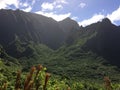 Na Pali Coast Cliffs on Kauai Island, Hawaii - Kalalau Trail. Royalty Free Stock Photo