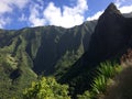 Na Pali Coast Cliffs on Kauai Island, Hawaii - Kalalau Trail. Royalty Free Stock Photo