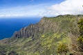 Na Pali coast - Kauai, Hawaii - mountains and sea Royalty Free Stock Photo