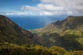 Na Pali Coast View from Kalalau Lookout Royalty Free Stock Photo