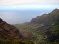 Na Pali coastline from Kalalau Lookout, Kauai, HI Royalty Free Stock Photo