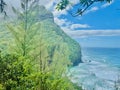 Na Pali Panorama: Rugged Peaks, Lush Greenery, and Pacific Hues