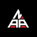 NAA triangle letter logo design with triangle shape. NAA triangle logo design monogram. NAA triangle vector logo template with red Royalty Free Stock Photo