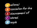 NAACP acronym, concept background