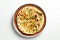 Naan On Plate White Background