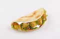 Naan sandwich and shish, taouk, curry tandoori