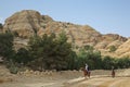 Nabataean Rock city of Petra, Bab as Siq, Jordan Royalty Free Stock Photo