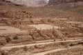 Nabataean Rock city of Petra, Great temple, Jordan Royalty Free Stock Photo