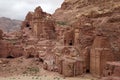 Nabataean Rock city of Petra, Jordan Royalty Free Stock Photo