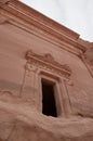 Nabatean tomb in Madain Saleh archeological site, Saudi Arabia Royalty Free Stock Photo