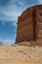 Nabatean tomb in Madain Saleh archeological site, Saudi Arabia Royalty Free Stock Photo