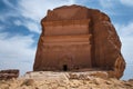 Nabatean tomb in MadaÃÂ®n Saleh archeological site, Saudi Arabia