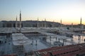 Nabawi Mosque in Medina at morning Royalty Free Stock Photo