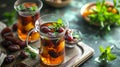 Nabeez Water or Dates Fruit Kurma Infused Water for Ramadan Suhor. AI Generative