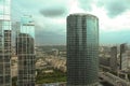 Naberezhnaya Tower and Capital City tower. View from above.