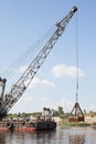 NABEREZHNYE CHELNY - 21 August 2017: Floating crane Royalty Free Stock Photo