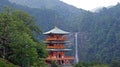 Nachi falls pagoda in Japan Royalty Free Stock Photo