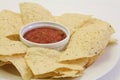 Nacho chips with salsa Royalty Free Stock Photo