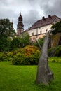 NACHOD, CZECH REPUBLIC - MAY 29, 2009: The gardens at Nachod Castle in north-eastern Czech Republic