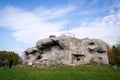 Nachod, Czech Republic - October 18, 2022: Artillery fortress and bunker Dobrosov, built in year 1938-39. Bunker, museum