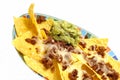 Nachos and avocado dip Royalty Free Stock Photo