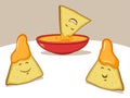 Nachos Cartoon Royalty Free Stock Photo