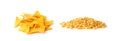 Nachos Chips Isolated, Mexican Triangle Corn Chips for Nacho Tortilla, Maize Snack, Nachos on White Background