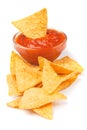 Nachos, corn chips with fresh salsa