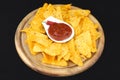 Nachos and dip Royalty Free Stock Photo