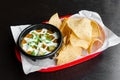 Nachos dip and chips Royalty Free Stock Photo