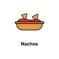 Nachos, food icon. Element of Cinco de Mayo color icon. Premium quality graphic design icon. Signs and symbols collection icon for