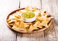 Nachos with guacamole