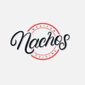 Nachos hand written lettering logo