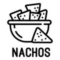 Nachos icon, outline style