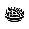 nachos mexican cuisine glyph icon vector illustration