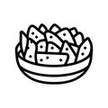 nachos mexican cuisine line icon vector illustration