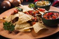 Nachos, mexican meal with tortilla chips Royalty Free Stock Photo